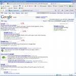 Google Search Result Page with warning